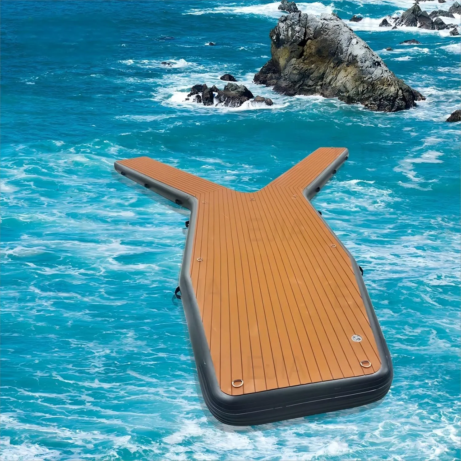 20FT Inflatable Y-Shaped Dock Platform for Jet Skis, Boats & Yachts  Durable Inflatable Floating Dock with Non-Slip EVA Surface