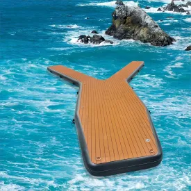 20FT Inflatable Y-Shaped Dock Platform for Jet Skis, Boats & Yachts  Durable Inflatable Floating Dock with Non-Slip EVA Surface