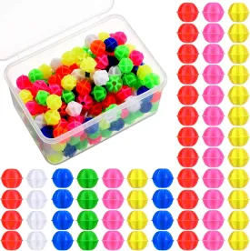 216 Pieces Bicycle Spoke Beads Bicycle Wheel Spokes Beads Assorted Color Plastic Clip Beads Spoke Decoration with Plastic Storage Box