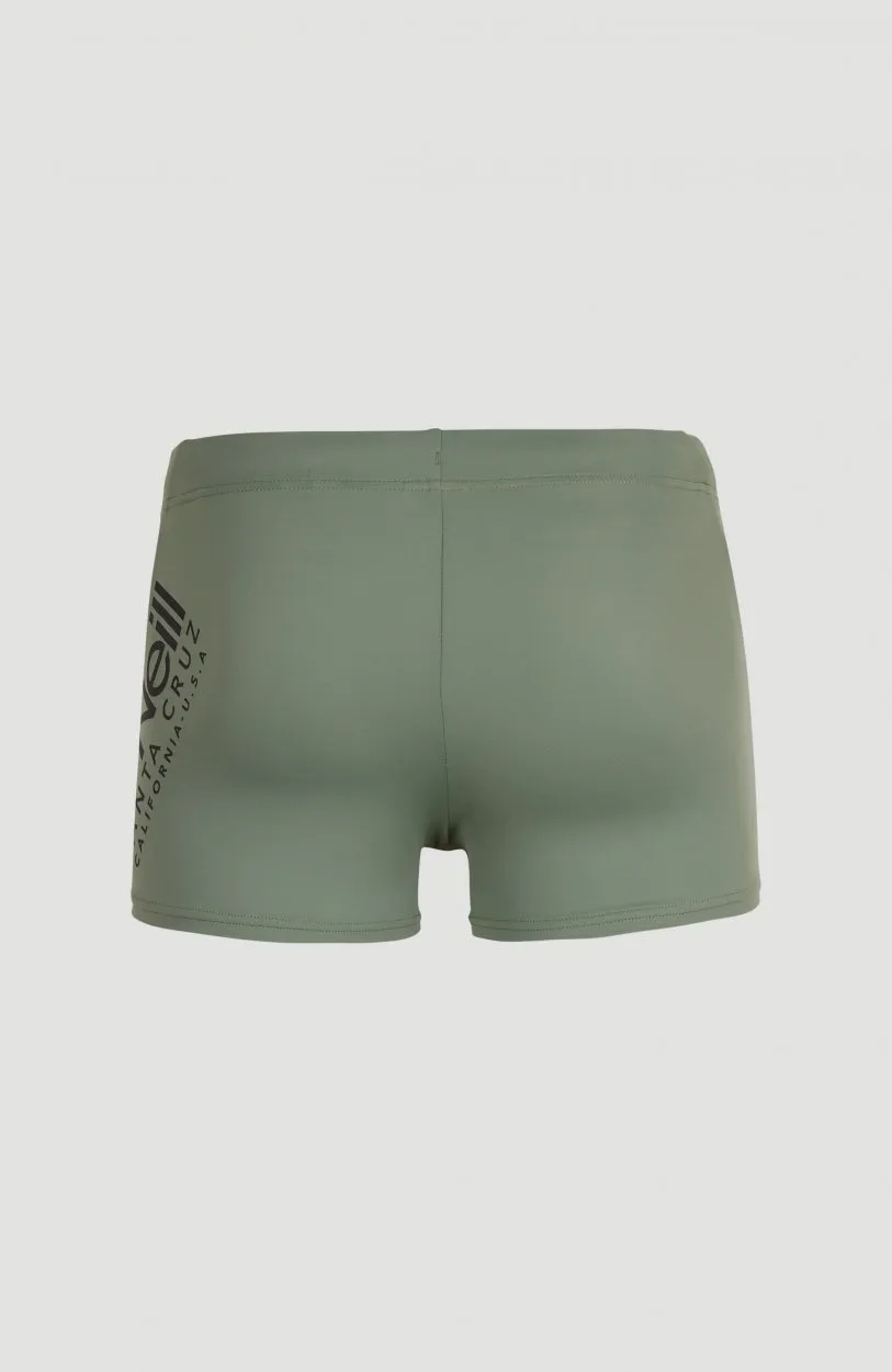 Cali Swimtrunks | Deep Lichen Green