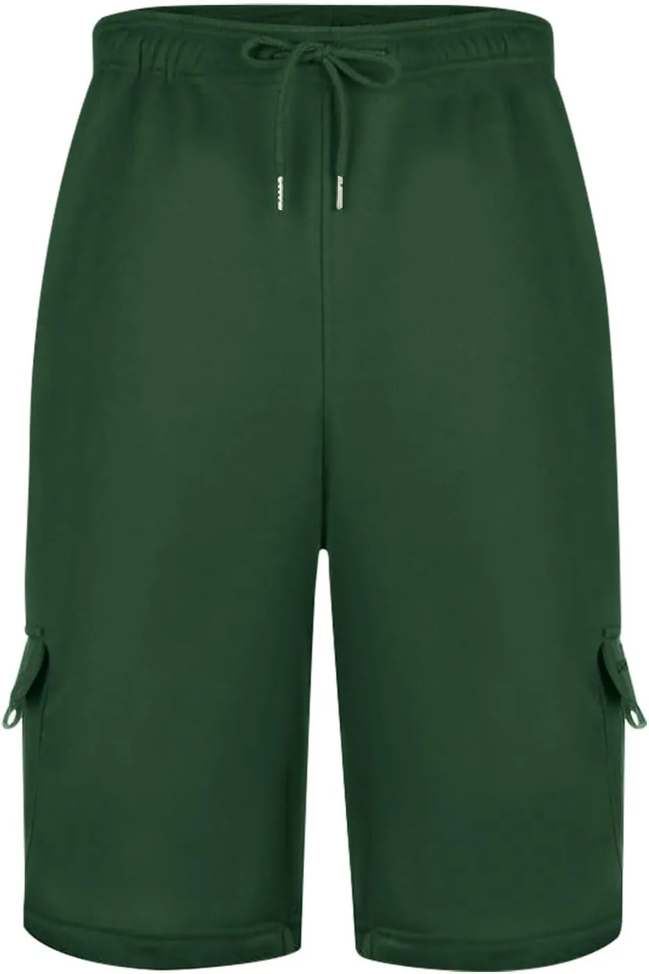 Cargo Shorts Men with Multi Pockets Work Elastic Drawstring Shorts Casual Classic Summer Solid Regular Fit Half Pants