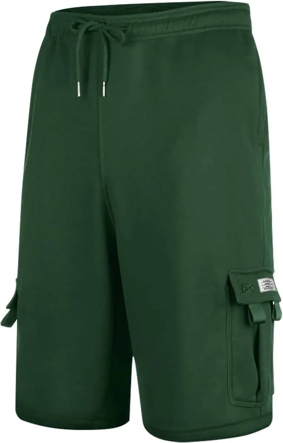 Cargo Shorts Men with Multi Pockets Work Elastic Drawstring Shorts Casual Classic Summer Solid Regular Fit Half Pants