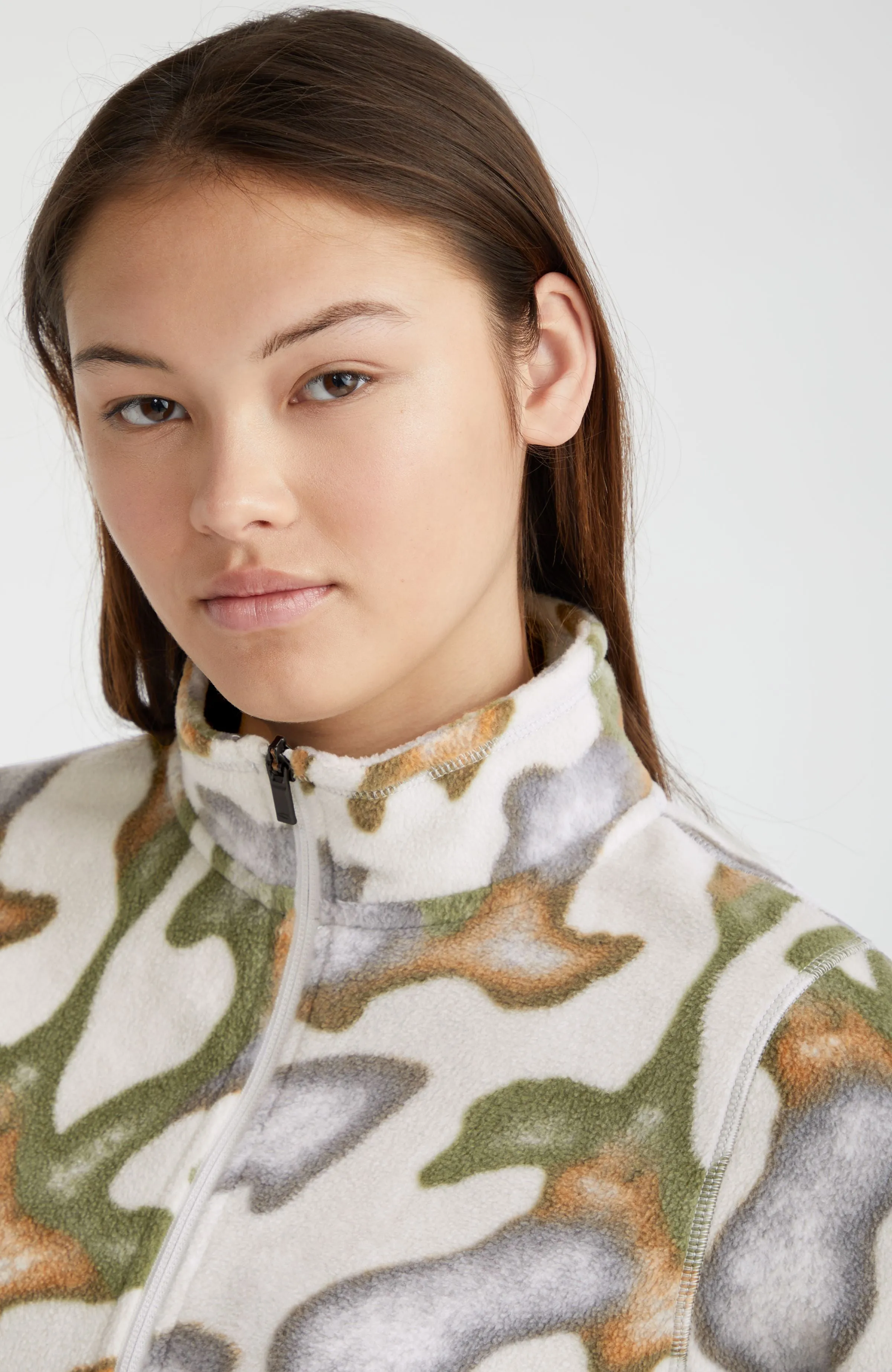 Clime Printed Full-Zip Fleece | Hiker Camo