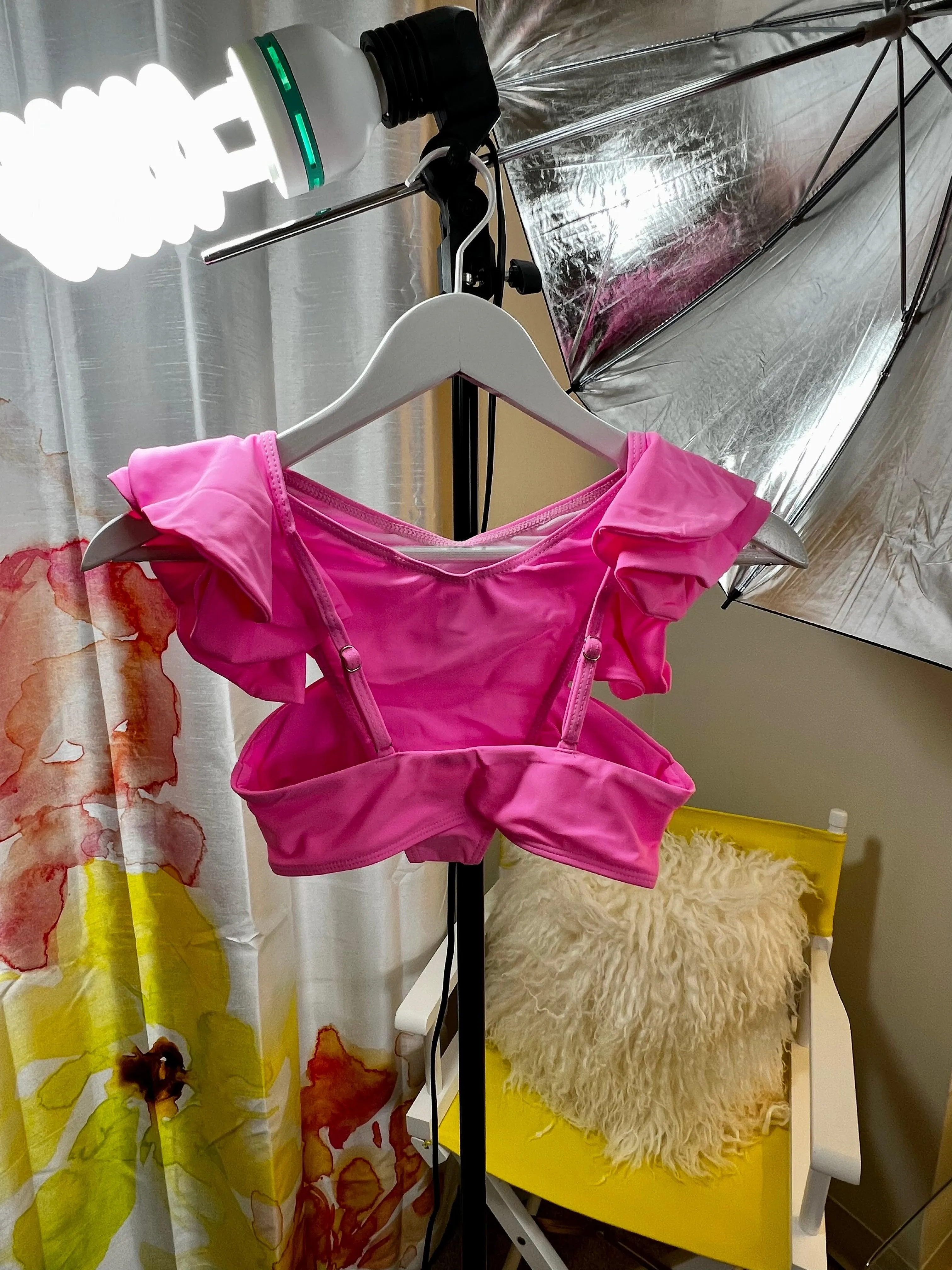 Cophachia Ruffled Sleeve 2 Piece Swimsuit set