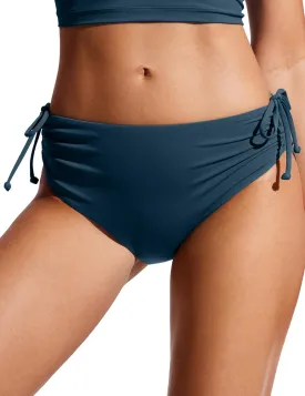 CRZ YOGA Womens Bikini Bottoms Full Coverage Bathing Swimsuit Adjustable Ruched Side Tie Swim Briefs