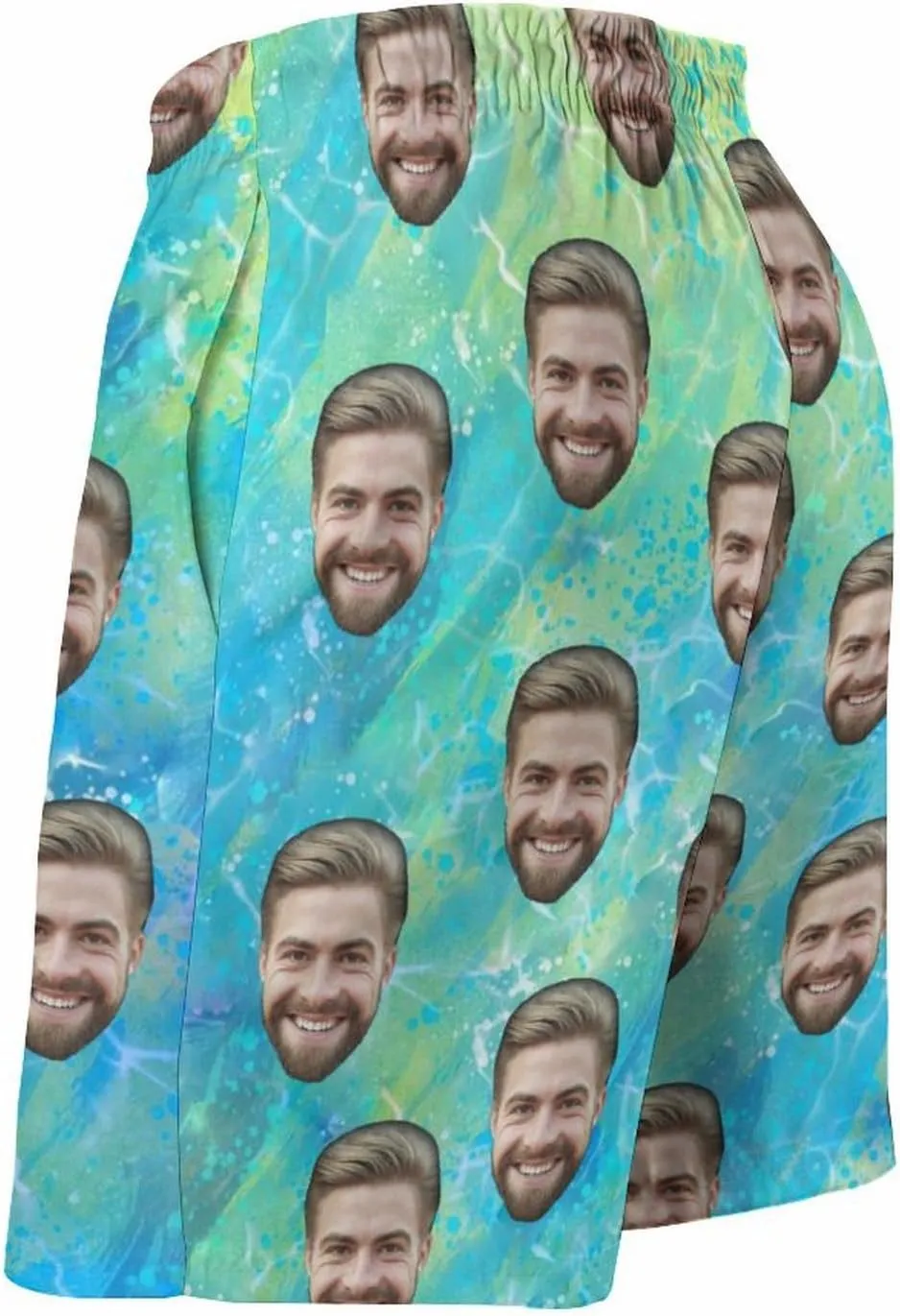 Custom Faces Men's Swim Trunks Quick Dry Beach Shorts Personalized Funny Shorts Customize Your Photo Bathing Suits