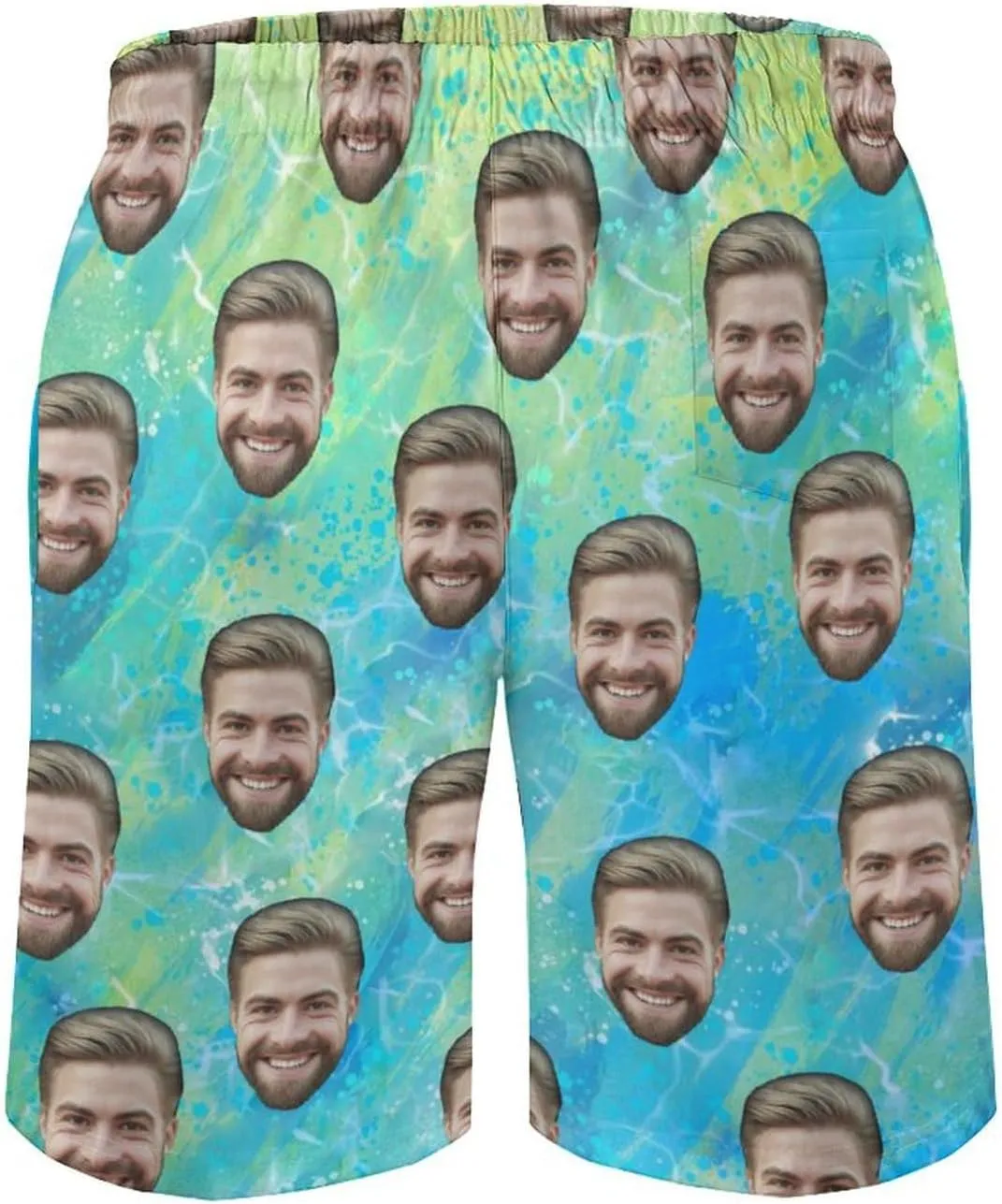 Custom Faces Men's Swim Trunks Quick Dry Beach Shorts Personalized Funny Shorts Customize Your Photo Bathing Suits