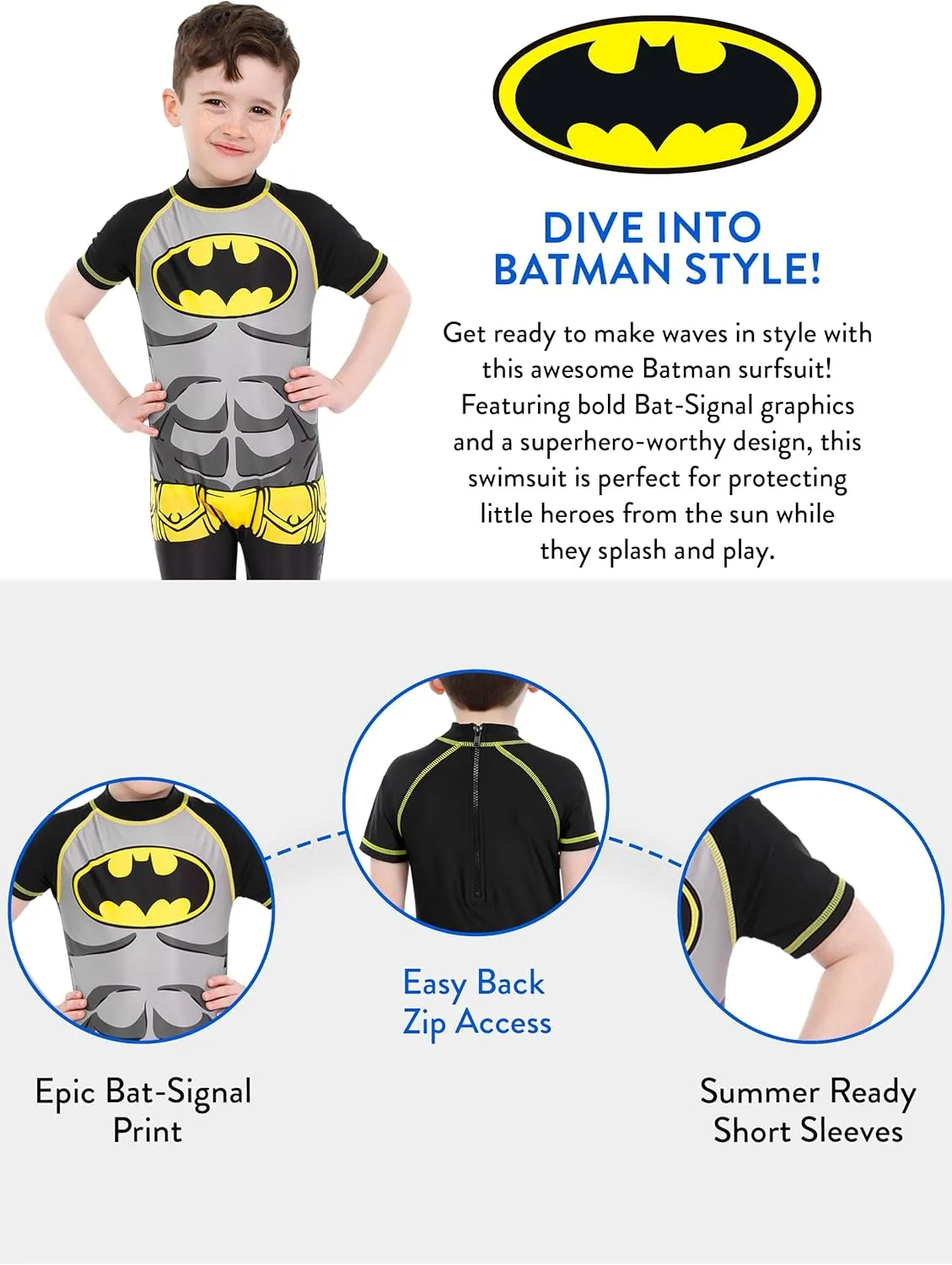 DC Comics Boys' Batman Swimsuit