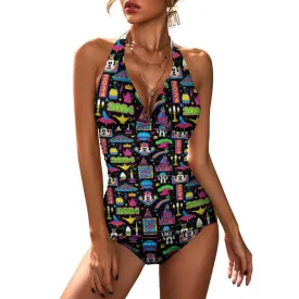 Disney 2024 Dark Women's Split Swimsuit