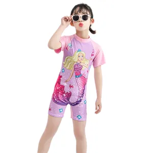 Fancydresswale Mermaid half sleeve Swimsuit for Girls