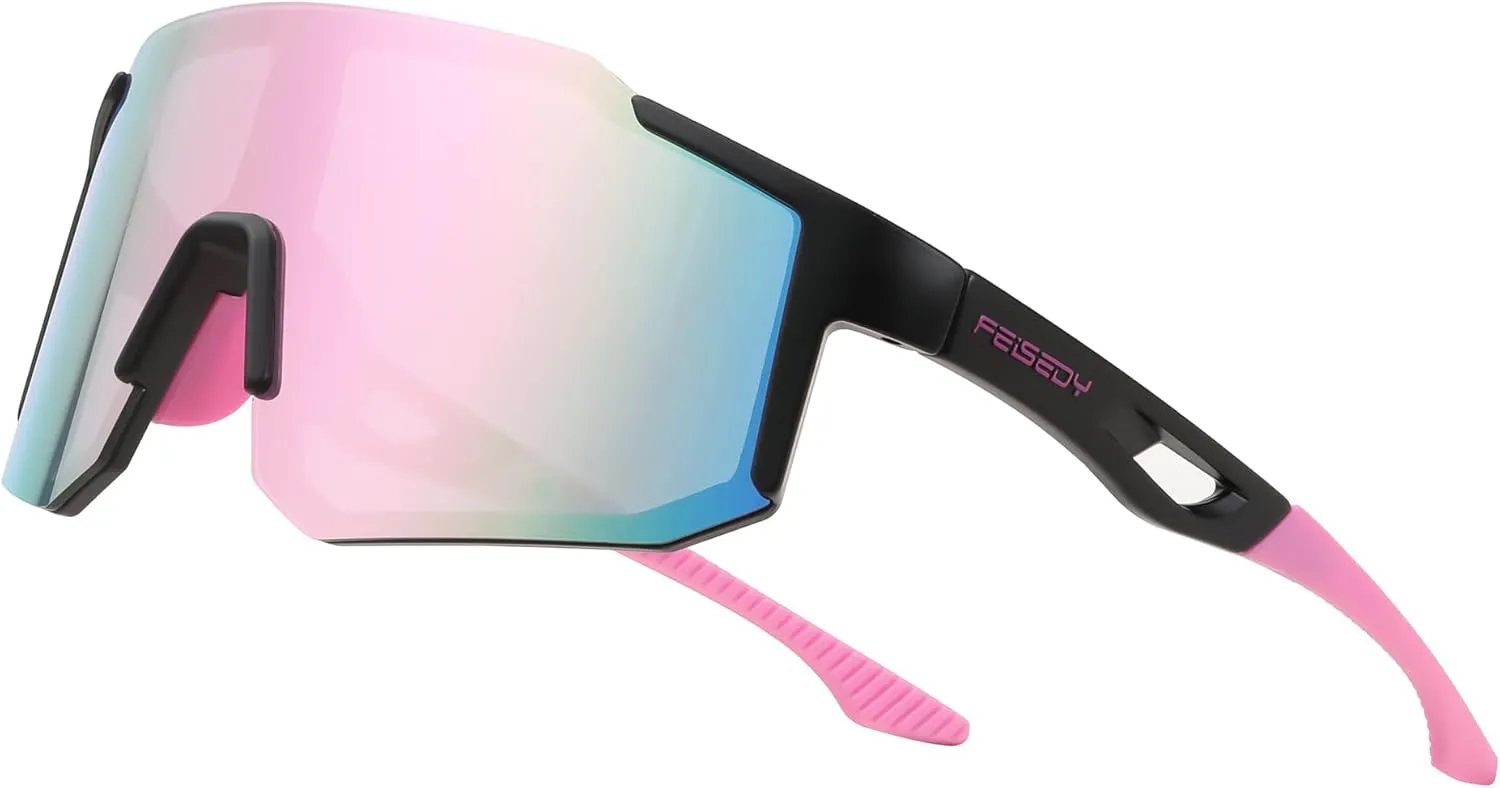 FEISEDY Sports Sunglasses for Men, Women and Teens - Baseball, Biking, Cycling UV400 Protection B2388