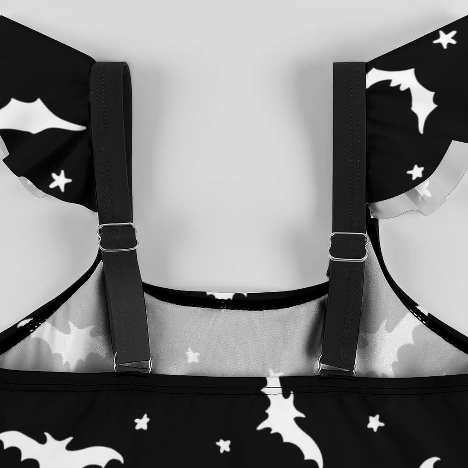 Girls One Piece Swimsuit Cute Alpacas Hearts Stars Ruffles Swimwear Bathing Suits 3-12 Years