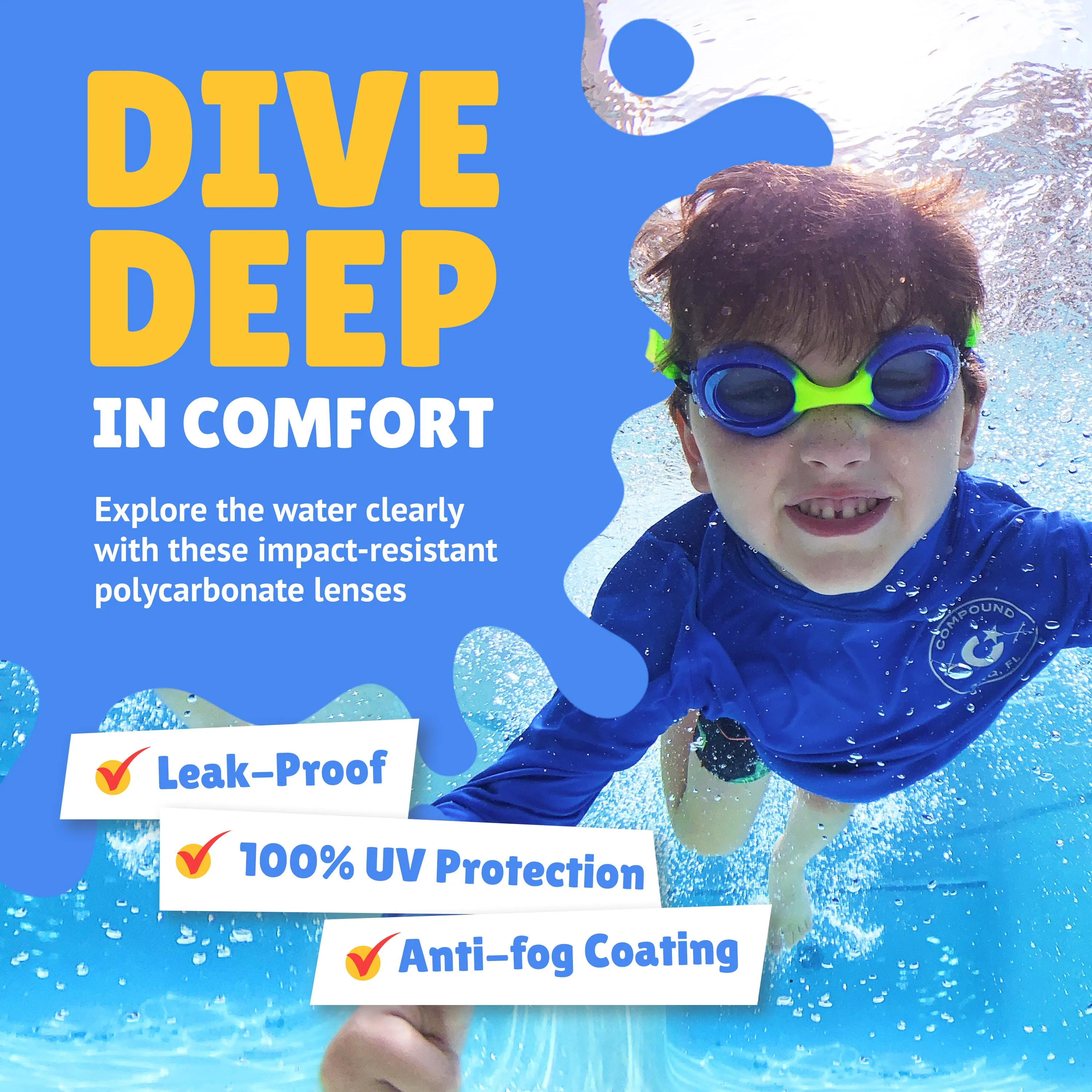 Goggles Only Kids Blue-Blue