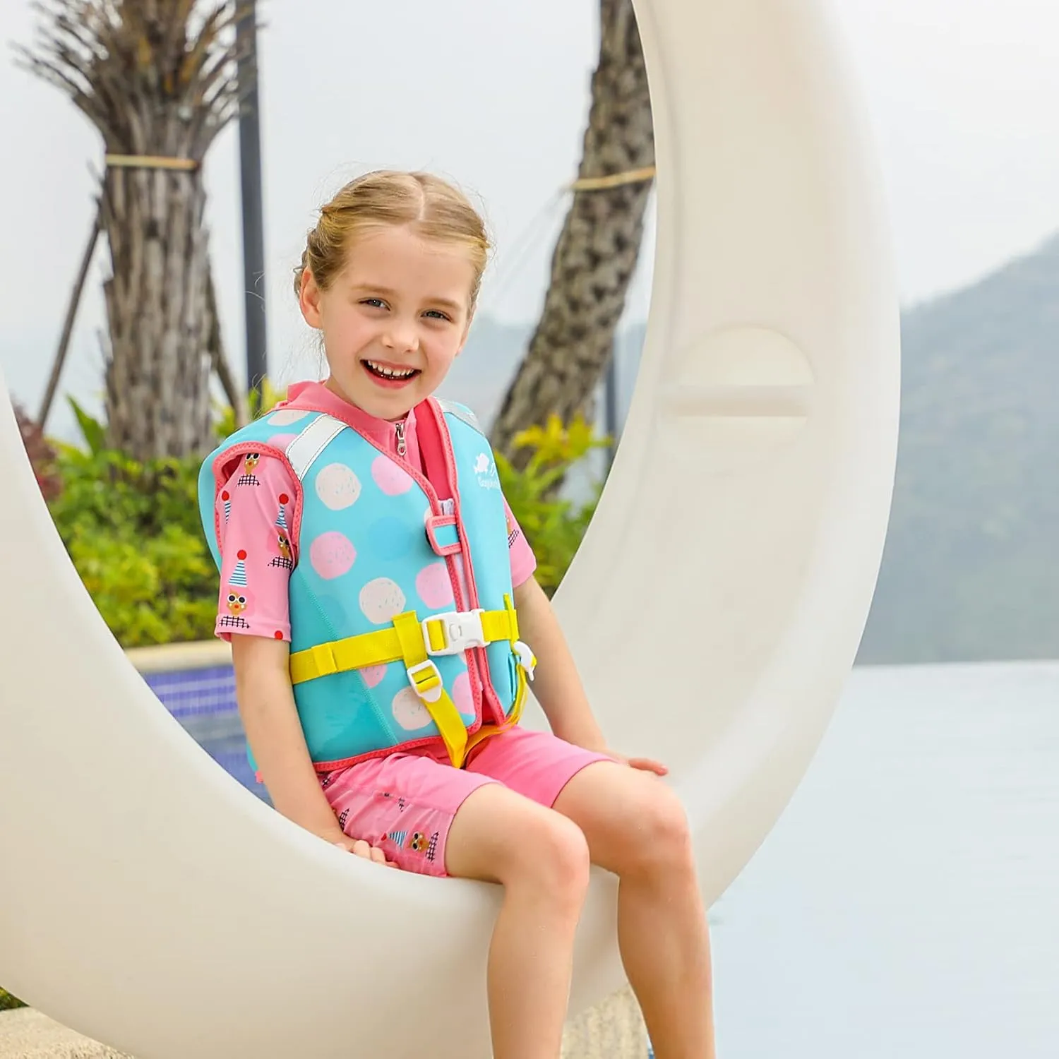 Gogokids Kids Swim Vest Float Jacket for 30-50 lbs 2-6 Years - Toddler Flotaties Swimming Pool Vest for Boys Girls Swimming Learning