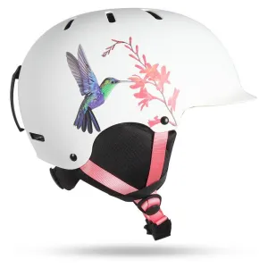 Hummingbird Print Ski Helmet, Integrally Lightweight EPS Snowboard Ski Riding Protective Gear