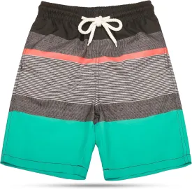 KAILUA SURF Boys' Swim Trunks Quick Dry Board Shorts with Mesh Liner, Sizes 2T-18/20