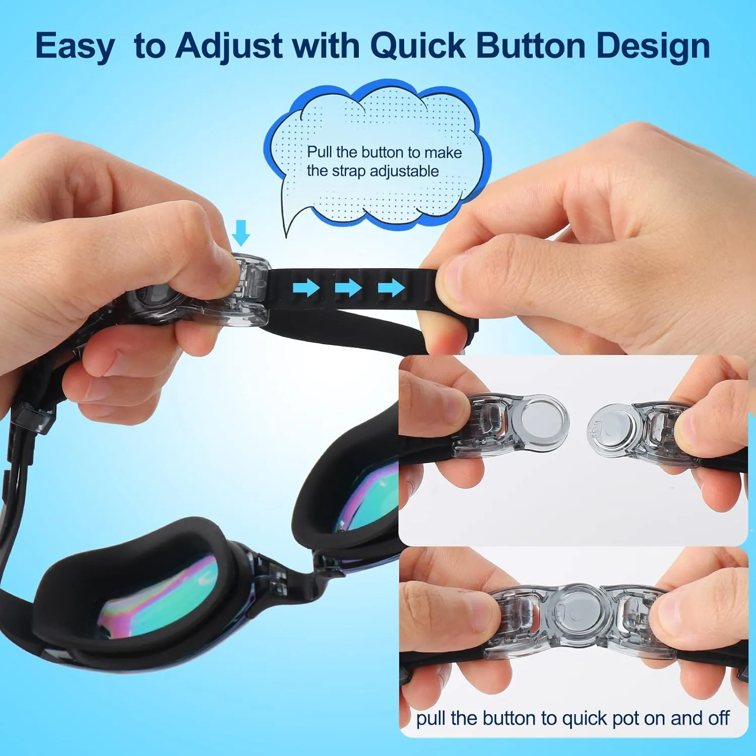 Kids Swim Goggles,2 Pack Anti-Fog Leak Proof Kids Swimming Goggles,Anti-UV Clear Vision Glasses for Children Age 3-14