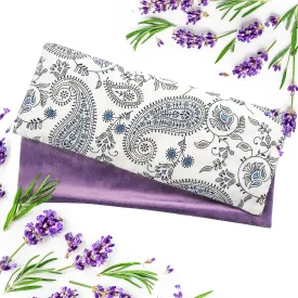 Lavender Eye Pillow for Relaxation, Yoga, Sleep  Weighted Eye Mask for Headache, Sinus, Aromatherapy Moist Heat Compress, Meditation Accessory, Relaxation Gift for Women