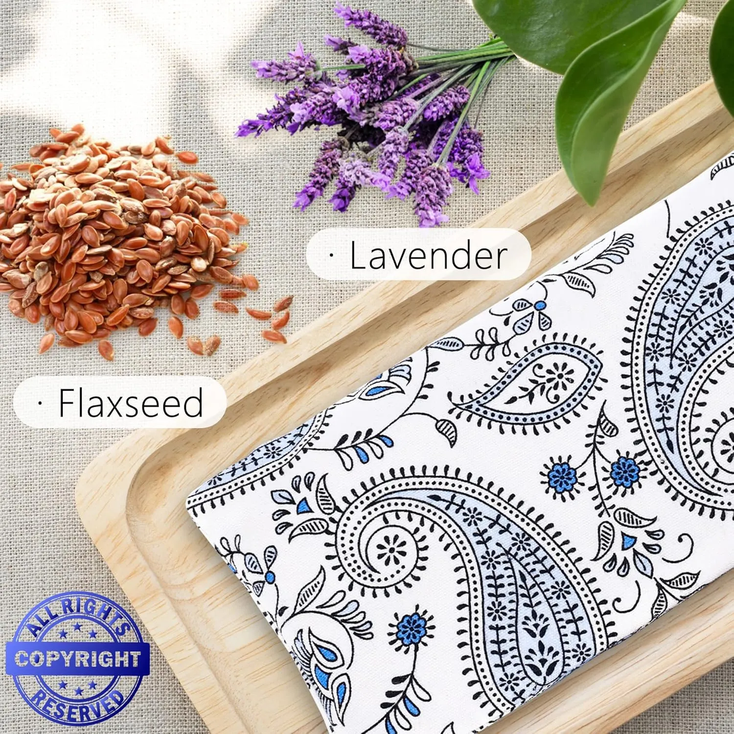 Lavender Eye Pillow for Relaxation, Yoga, Sleep  Weighted Eye Mask for Headache, Sinus, Aromatherapy Moist Heat Compress, Meditation Accessory, Relaxation Gift for Women