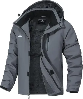 Men's Mountain Ski Jacket Warm Winter Snow Coat Waterproof Snowboarding Jacket Outdoor Windbreaker Hooded for Hiking