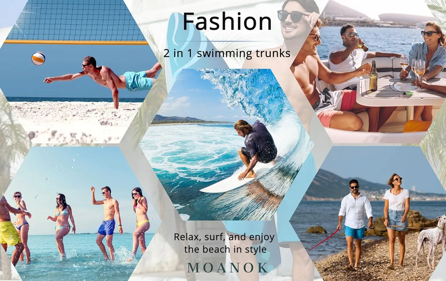 Mens Swim Trunks with Compression Liner 9 Inch Quick Dry Bathing Suit Board Shorts with Zipper Pockets