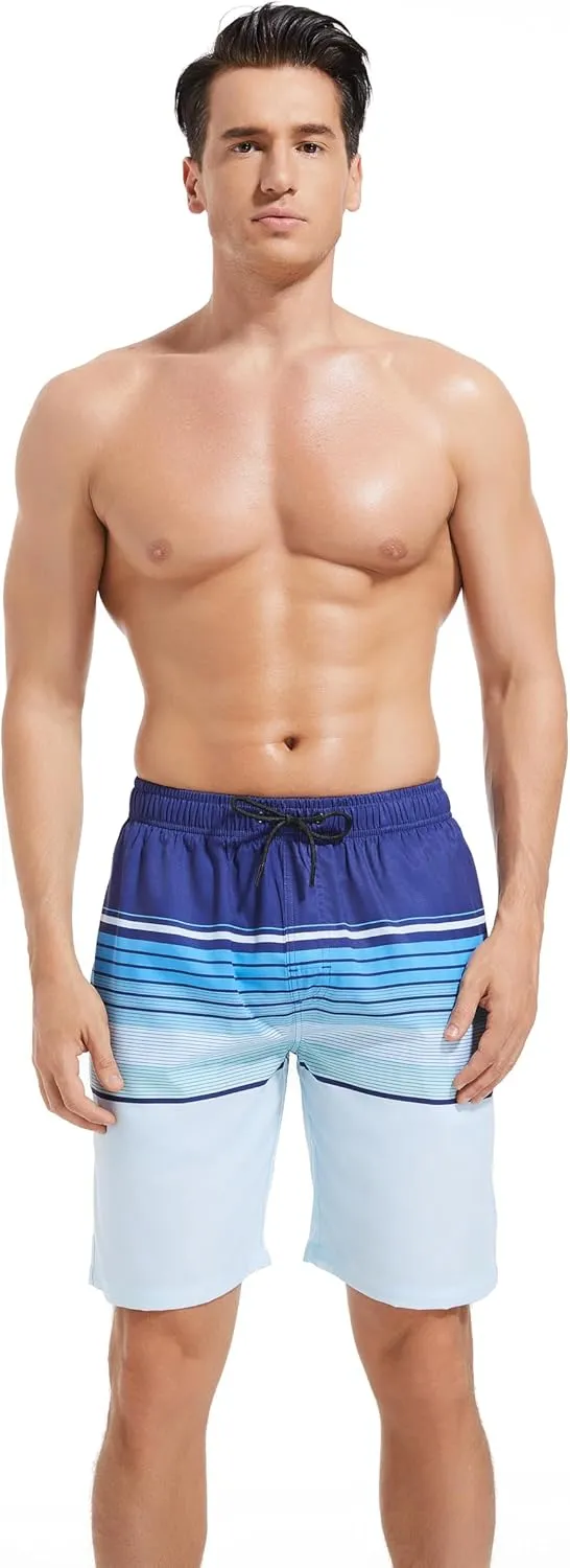 MILANKERR Mens Swim Trunks Swimming Trunks for Men,Mens Bathing Suit Swimsuit Men's Swimwear Swim Short 9" Inseam 20" Outseam