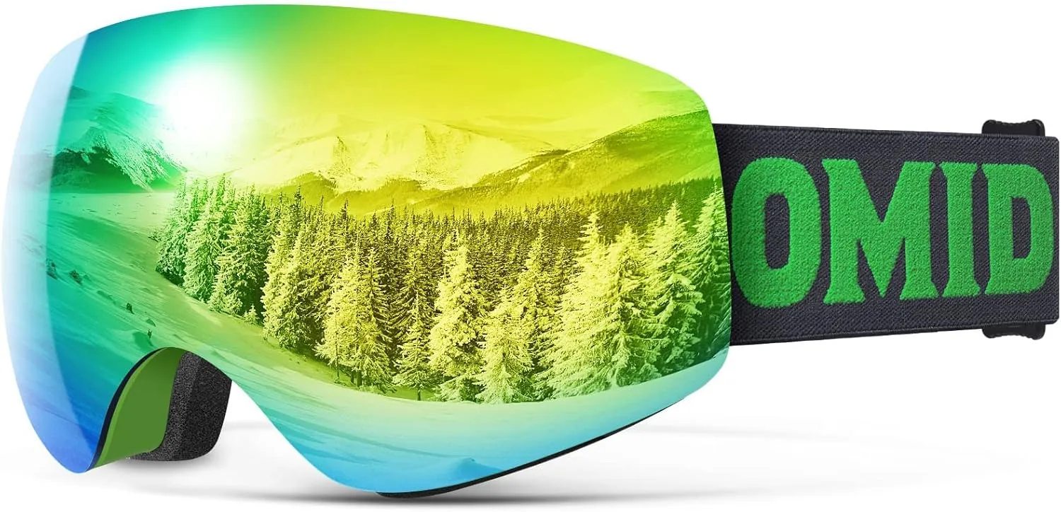 OMID Kids Ski Goggles, Anti-fog UV Protection Snowboard Snow Goggles Boys Girls