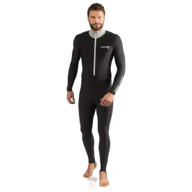 Open Box Cressi Skin Scuba Dive Full Suit - Black/Silver - Small