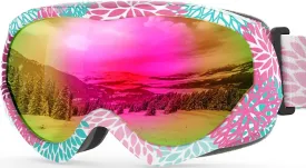 OutdoorMaster Kids Ski Goggles - Helmet Compatible Snow Goggles for Boys & Girls with 100% UV Protection