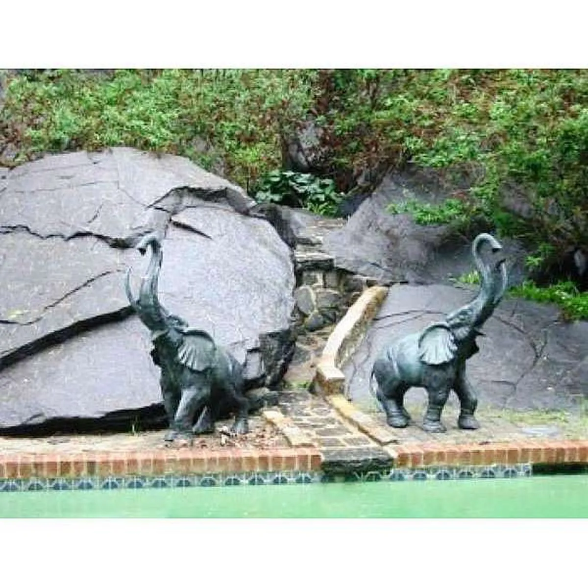 Pair of Trumpeting Elephants