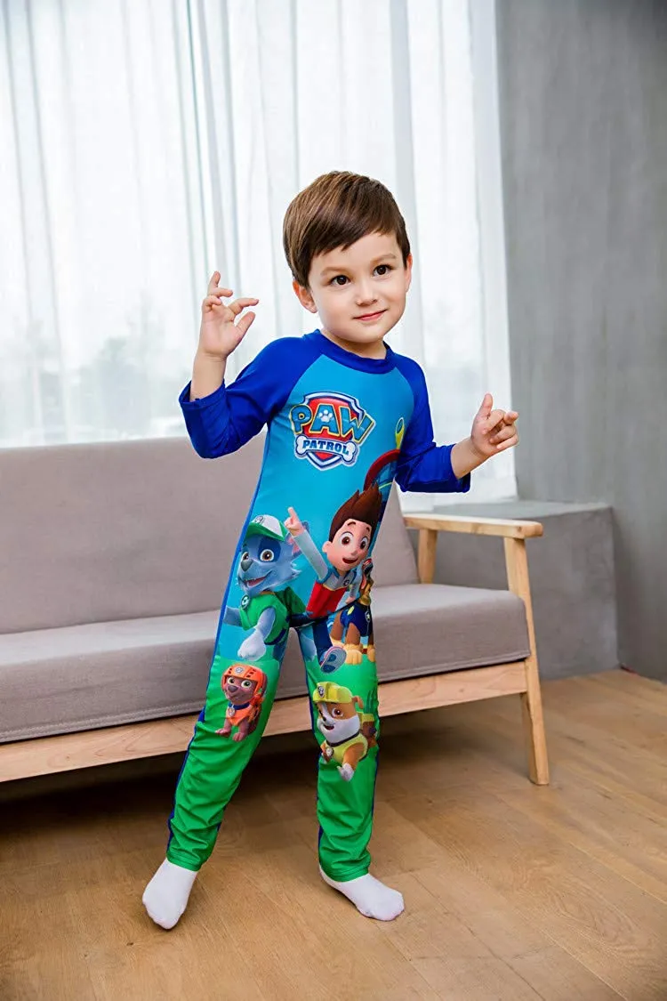 Paw Patrol Full Sleeve Superhero Swimming Costumes for Boys & Girls