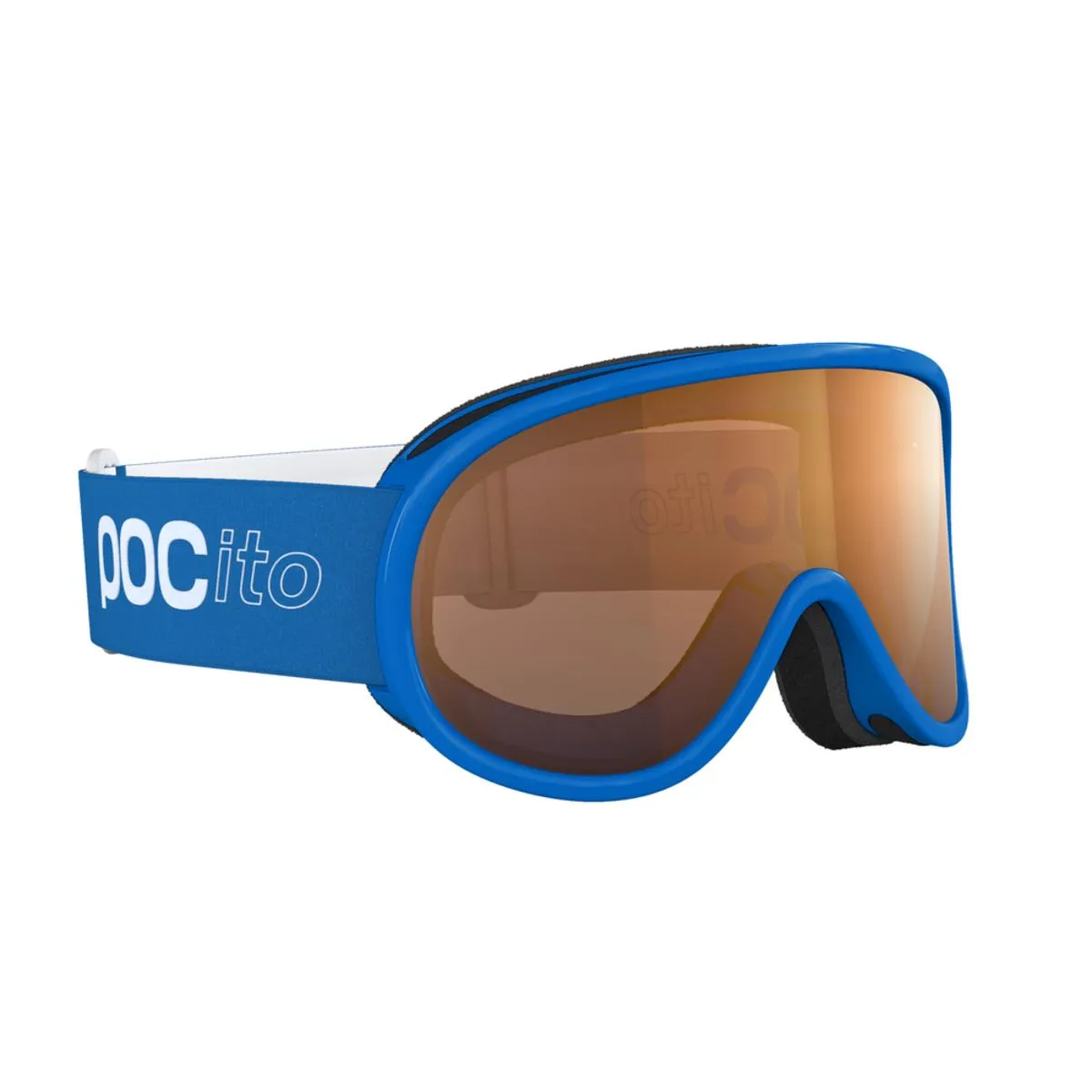POC POCito Retina Kid's Ski Goggles Partly Sunny Light Orange Lens - Fluorescent Blue Frame