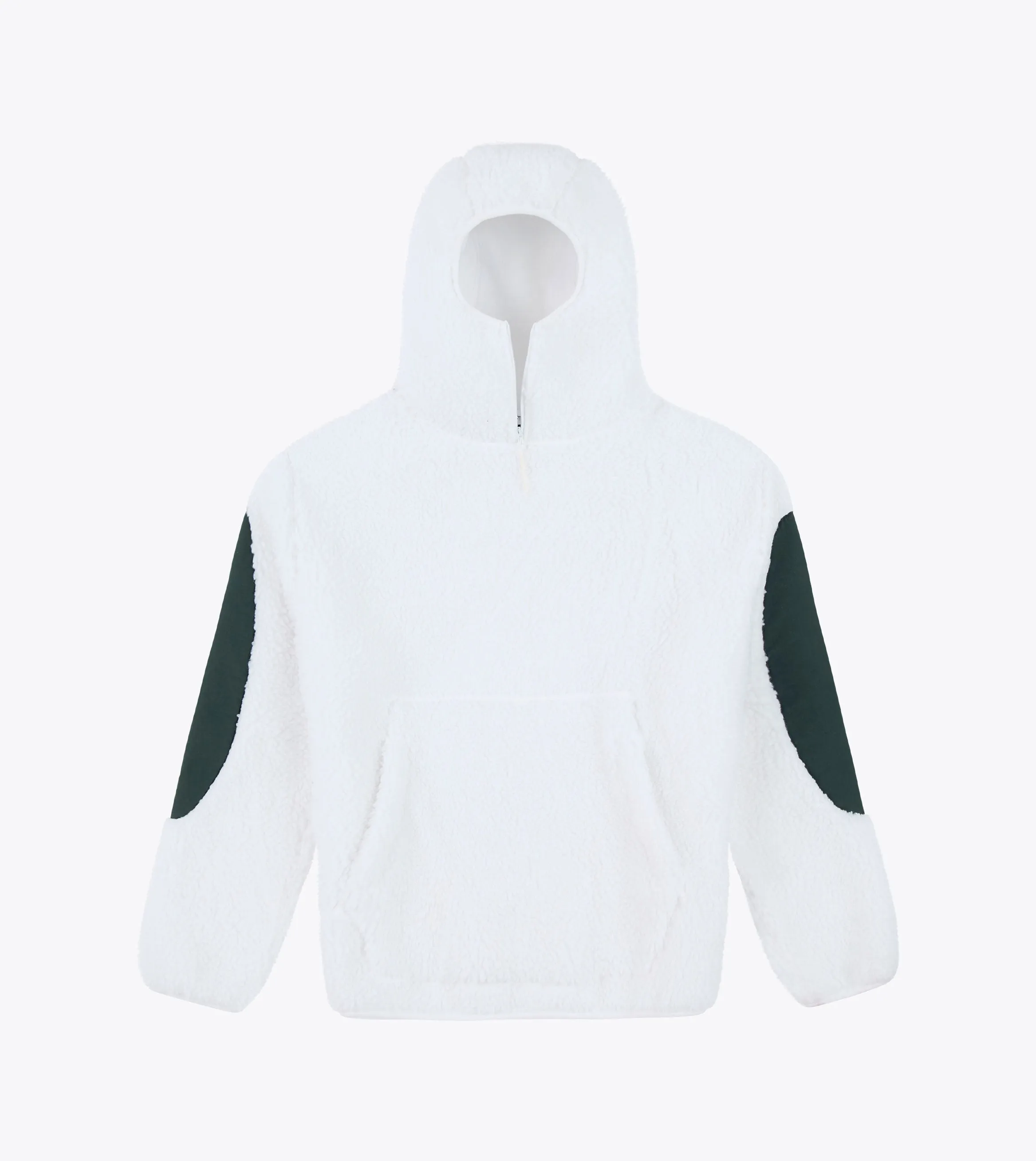 Ski Shearling Hoodie White/Forest