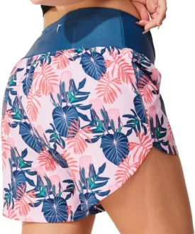 Swim Shorts Women High Waisted Tummy Control Swim Board Shorts Quick Dry Bathing Suit Swimwear Bottoms with Liner