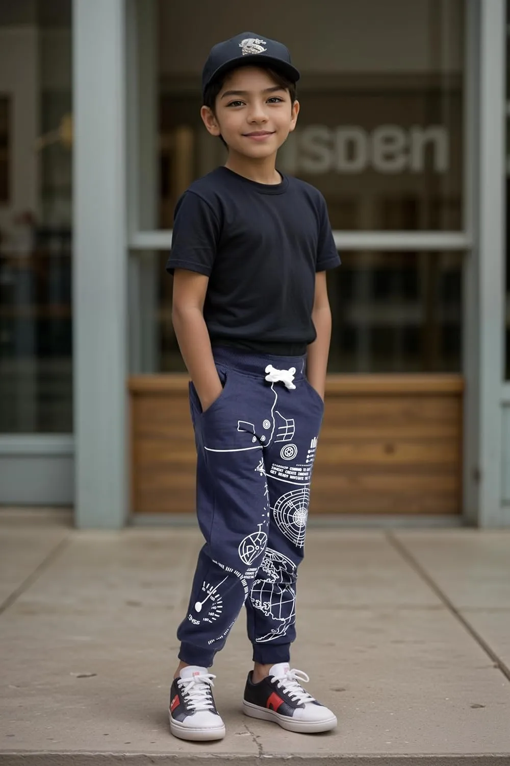 Toddler Boys Animal 3D Knee Knit French Terry Jogger/Pants - Pure Cotton