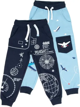 Toddler Boys Animal 3D Knee Knit French Terry Jogger/Pants - Pure Cotton