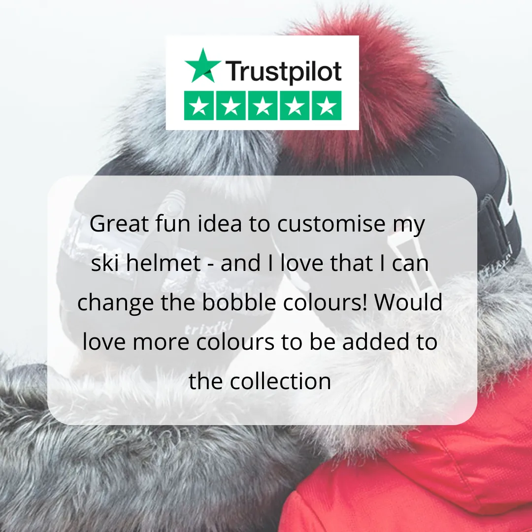 trixski Ski Helmet Cover & Faux Fur Pom Pom