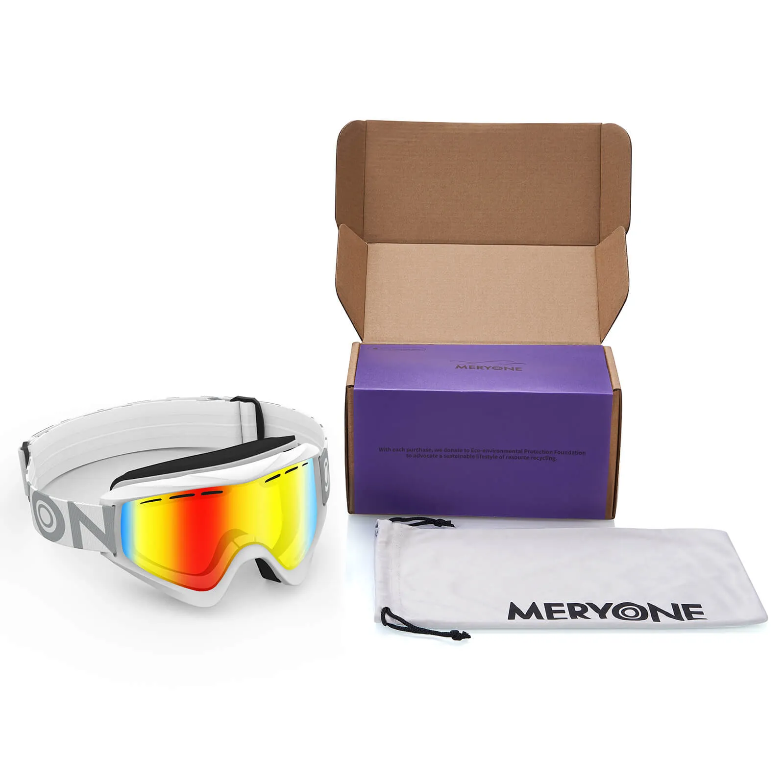 White Frame Snow Goggles