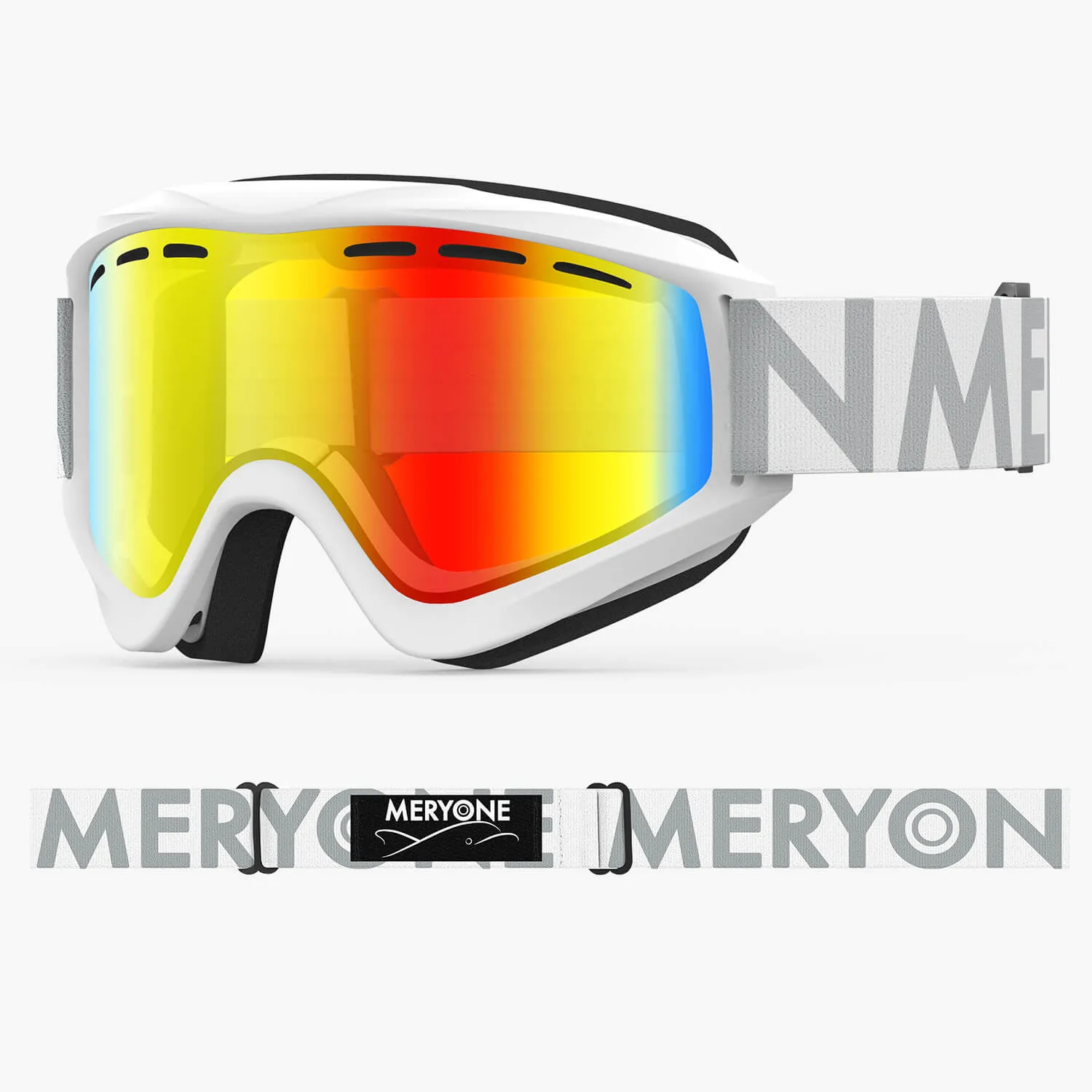 White Frame Snow Goggles