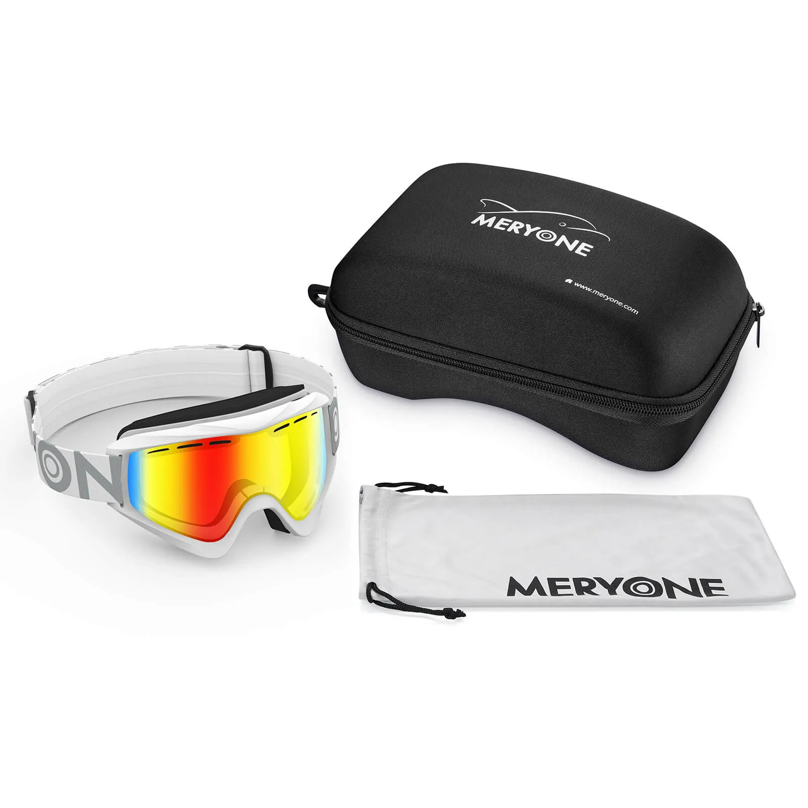 White Frame Snow Goggles