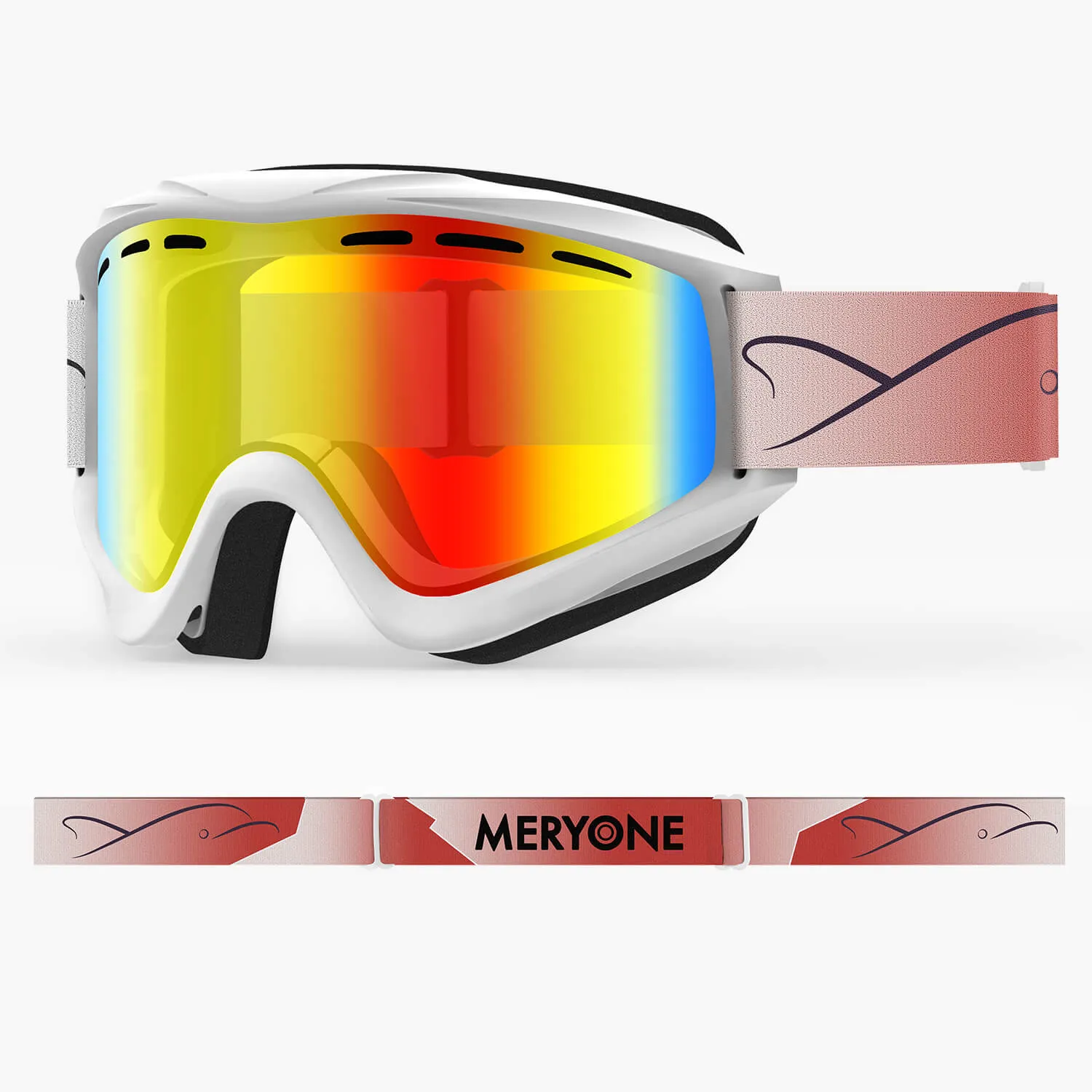 White Frame Snow Goggles