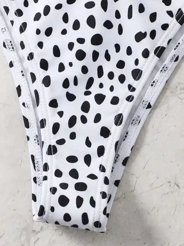 Women’s Polka Dot Print Three Piece Bikini Sets
