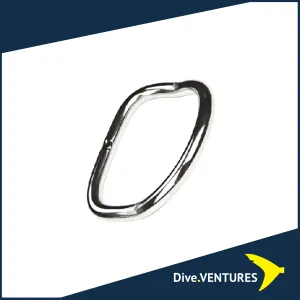 XDEEP Bent D-ring 25 Pieces / Pack (6mm Thick)